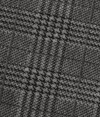 High Waisted Houndstooth Plaid Wide Leg Work Trousers with Pockets — Dark Gray Plaid — view 7