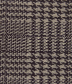 High Waisted Asymmetric Plaid A-Line Casual Midi Skirt with Pockets — Brown Houndstooth Plaid — view 7