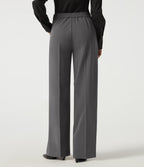 Mid Rise Straight Leg Work Trousers with Pockets — Heavy Static Grey — view 2
