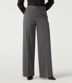 Mid Rise Straight Leg Work Trousers with Pockets — Heavy Static Grey — view 1