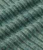Ribbed Knit Mid Rise Drawstring Wide Leg Lounge Trousers with Pockets — Mottled Greenlake — view 8