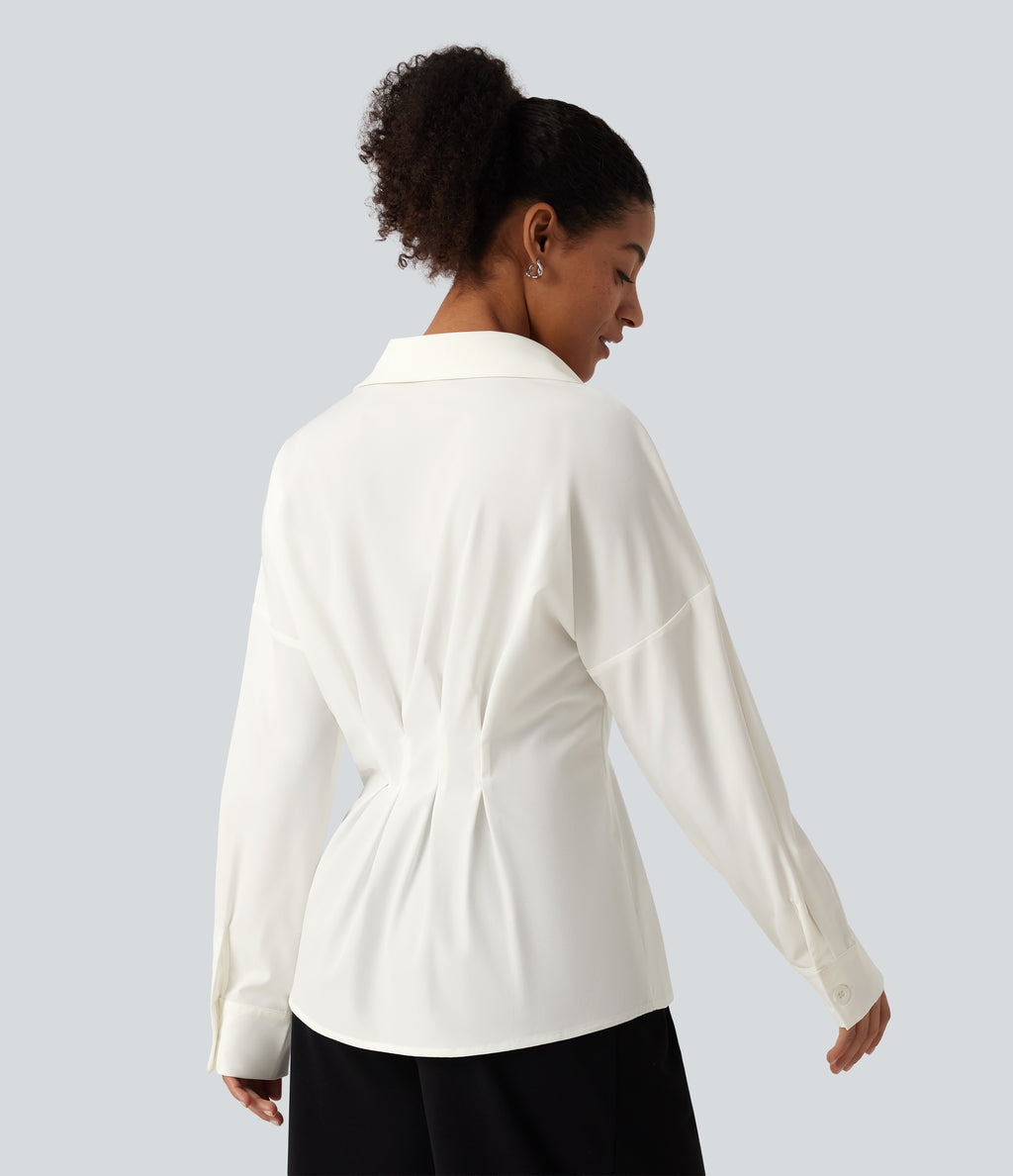 Long Sleeve Work Shirt — White — view 2