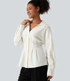 Long Sleeve Work Shirt — White — view 1
