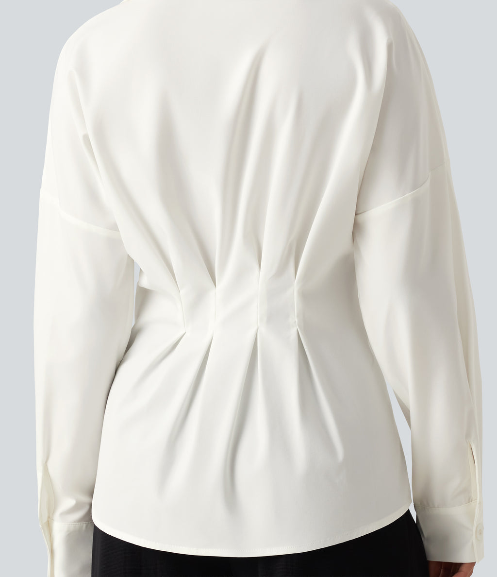 Long Sleeve Work Shirt — White — view 7