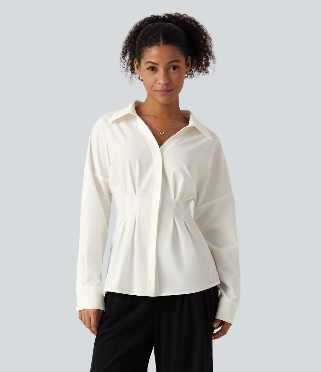 Long Sleeve Work Shirt — White — view 3