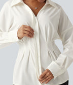 Long Sleeve Work Shirt — White — view 6