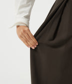 High Waisted Barrel Leg Corduroy Casual Trousers with Pockets — Demitasse — view 6