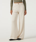 Low Rise Wide Leg Casual Trousers with Pockets — Jet Stream — view 1