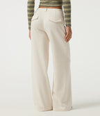 Low Rise Wide Leg Casual Trousers with Pockets — Jet Stream — view 2