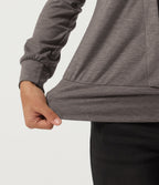 Square Neck Long Sleeve Casual Top — Earthwood Brown — view 7