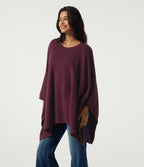 Round Neck Batwing Sleeve Casual Sweater — Sandalwood Grape Purple — view 3