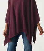 Round Neck Batwing Sleeve Casual Sweater — Sandalwood Grape Purple — view 5