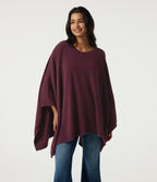 Round Neck Batwing Sleeve Casual Sweater — Sandalwood Grape Purple — view 1