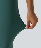 Speedwave Air High Waisted Crossover Contrast Mesh Running Leggings with Pockets — Viridian — view 7