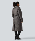 Water Repellent Long Sleeve Quilted Work Padded Jacket with Pockets — Storm Dust — view 2