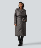 Water Repellent Long Sleeve Quilted Work Padded Jacket with Pockets — Storm Dust — view 5