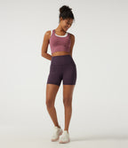 Speedwave High Waisted Tummy Control Skinny Training Biker Shorts 5" with Pockets — Dusky Evening purple — view 8