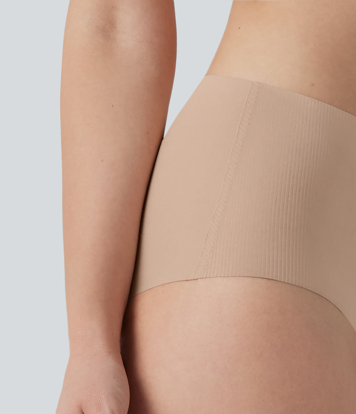 Mid Rise Seamless Casual No Show Underwear — Toasted Almond — view 4