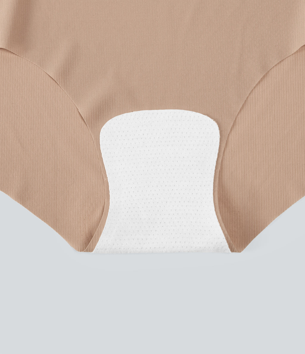 Mid Rise Seamless Casual No Show Underwear — Toasted Almond — view 6