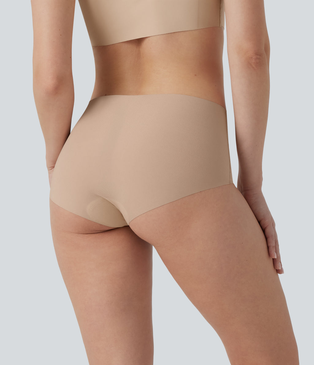 Mid Rise Seamless Casual No Show Underwear — Toasted Almond — view 2