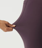 Speedwave High Waisted Crossover Tummy Control Skinny Training Biker Shorts 9" with Pockets — Dusky Evening purple — view 6
