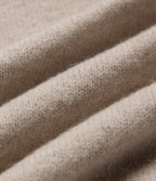 V Neck Long Sleeve Casual Jumper — Oatmeal Khaki — view 8