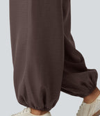 High Waisted Drawstring Casual Joggers with Pockets — Shopping Bag — view 7