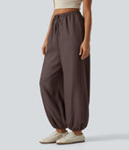 High Waisted Drawstring Casual Joggers with Pockets — Shopping Bag — view 3