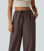 High Waisted Drawstring Casual Joggers with Pockets — Shopping Bag — view 5