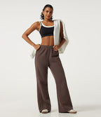 High Waisted Bootcut Fleece Casual Cotton Sweatpants with Pockets — Shopping Bag — view 8