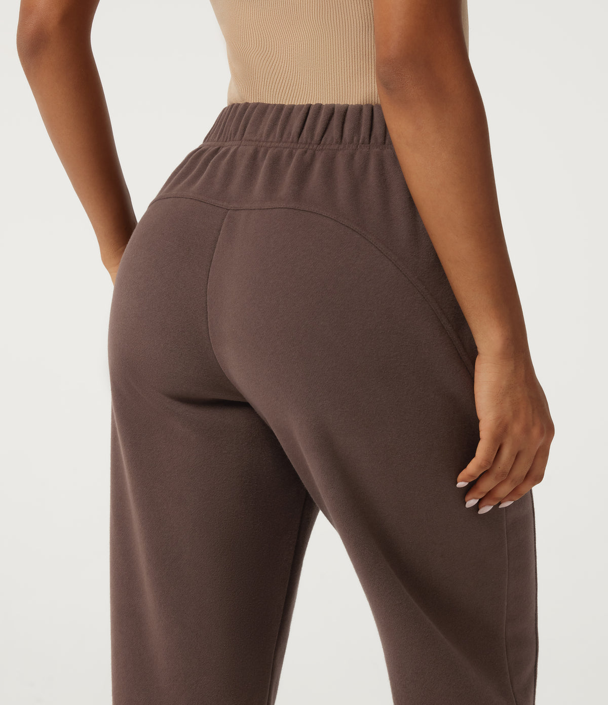 High Waisted Bootcut Fleece Casual Cotton Sweatpants with Pockets — Shopping Bag — view 5