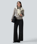 High Neck Long Sleeve Work Jumper — Porpoise — view 6