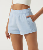 Mid Rise Seam Casual Cotton Shorts 3" with Pockets — Lyncove — view 3