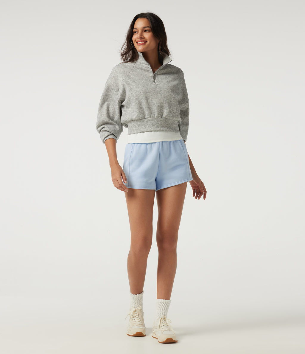 Mid Rise Seam Casual Cotton Shorts 3" with Pockets — Lyncove — view 6