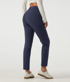 Plush Thermal High Waisted Skinny Casual Trousers with Pockets — Overture — view 2
