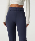 Plush Thermal High Waisted Skinny Casual Trousers with Pockets — Overture — view 4