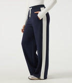 High Waisted Drawstring Straight Leg Color Block Casual Sweatpants with Pockets — Overture — view 1