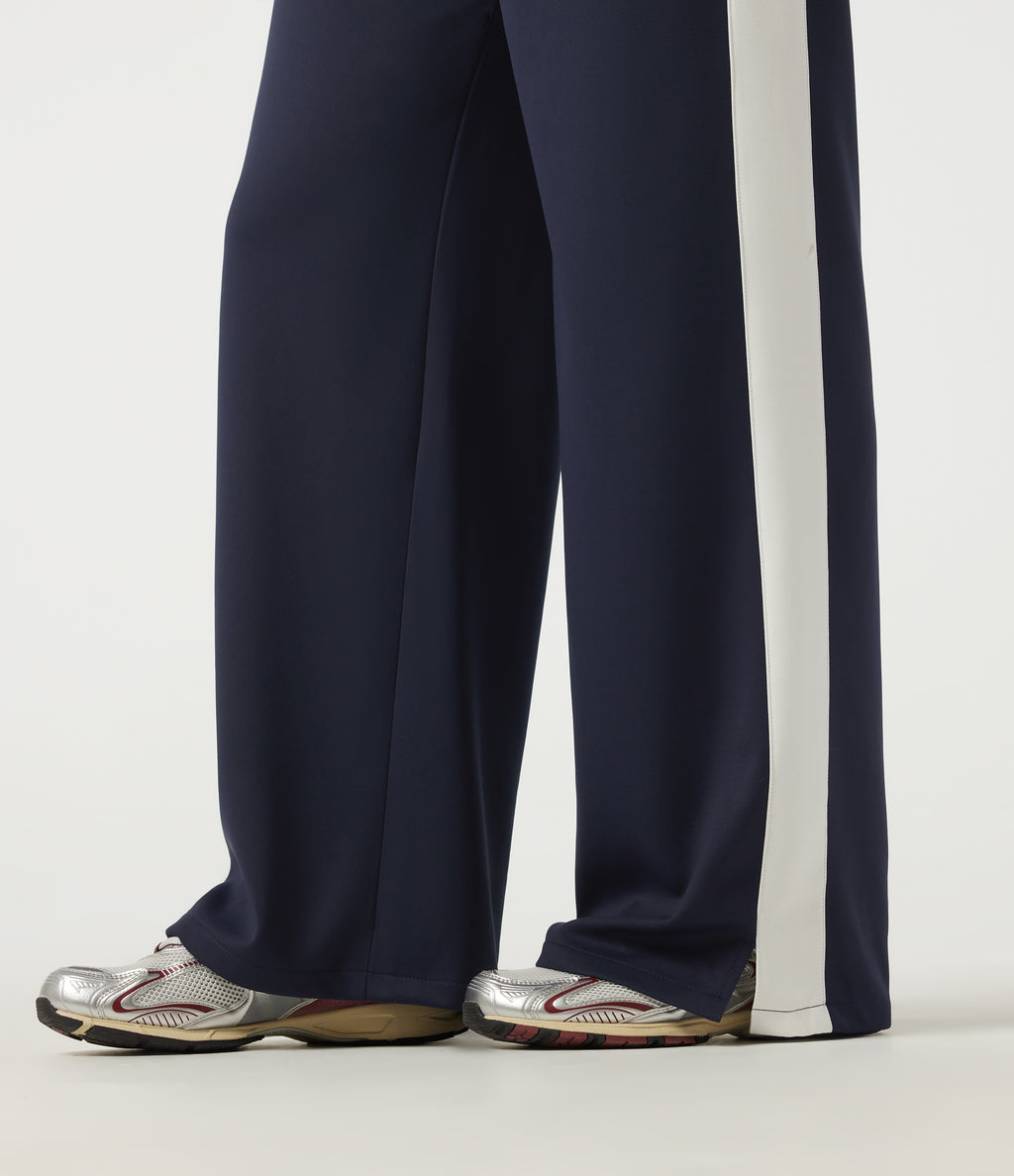 High Waisted Drawstring Straight Leg Color Block Casual Sweatpants with Pockets — Overture — view 5
