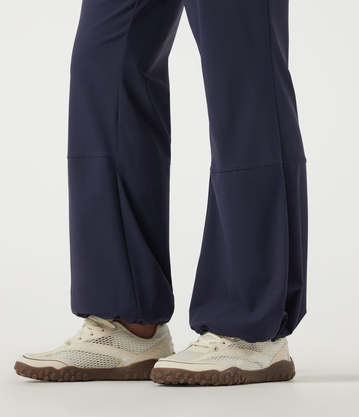 Wrinkle Recovery Mid Rise Drawstring Quick Dry Hiking Trousers with Pockets-UPF40+ — Peacoat — view 7