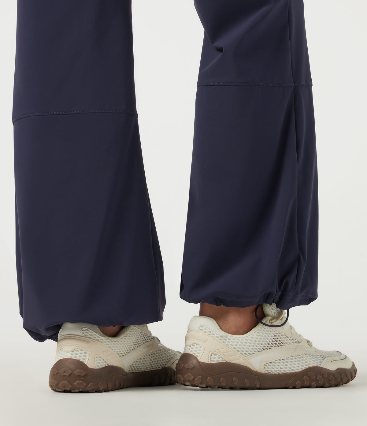 Wrinkle Recovery Mid Rise Drawstring Quick Dry Hiking Trousers with Pockets-UPF40+ — Peacoat — view 8