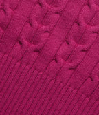 Hooded Slim Long Sleeve Casual Jumper — Raspberry Rose — view 8