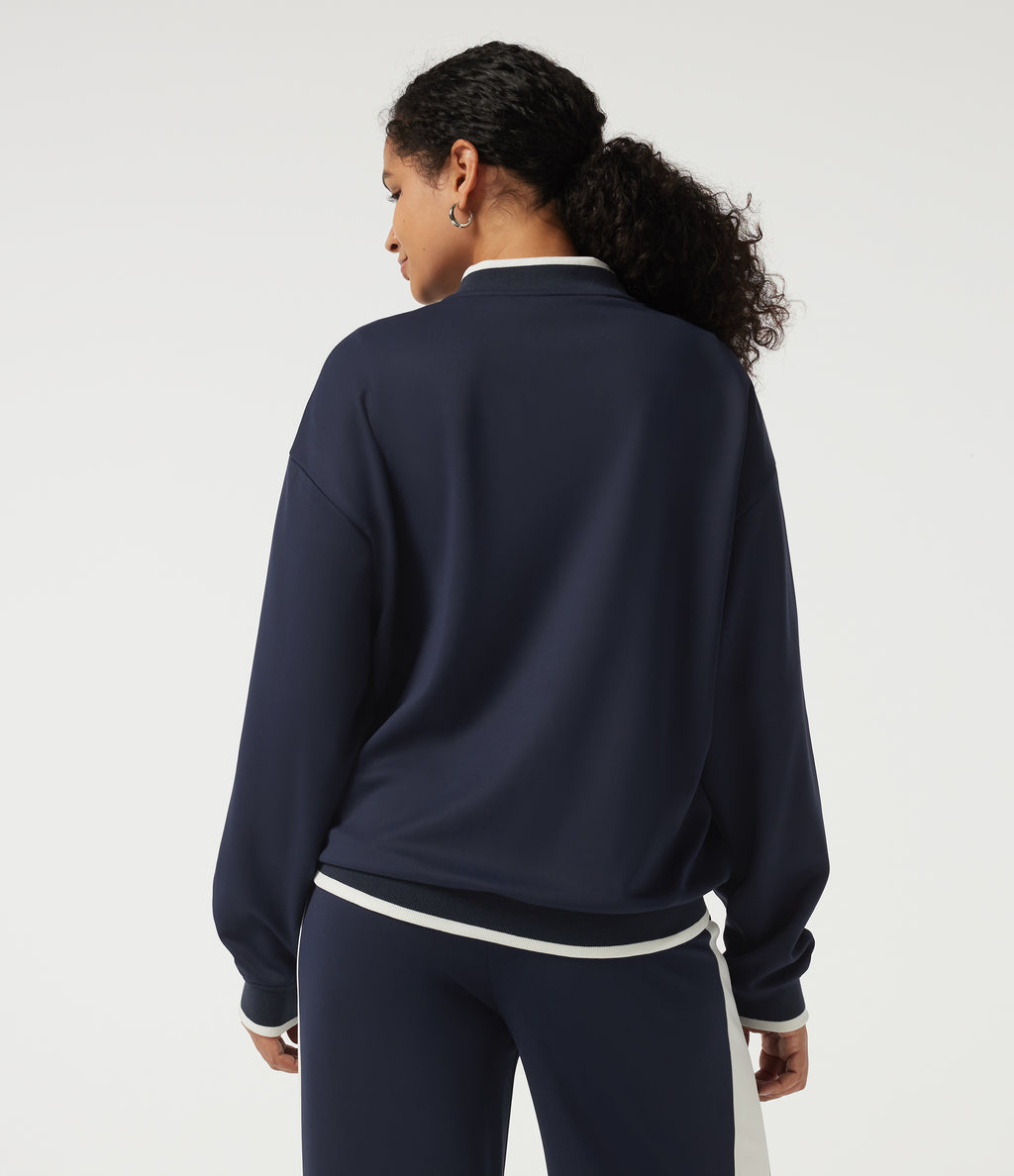 Mock Neck Long Sleeve Casual Pullover Sports Sweatshirt — Overture — view 2