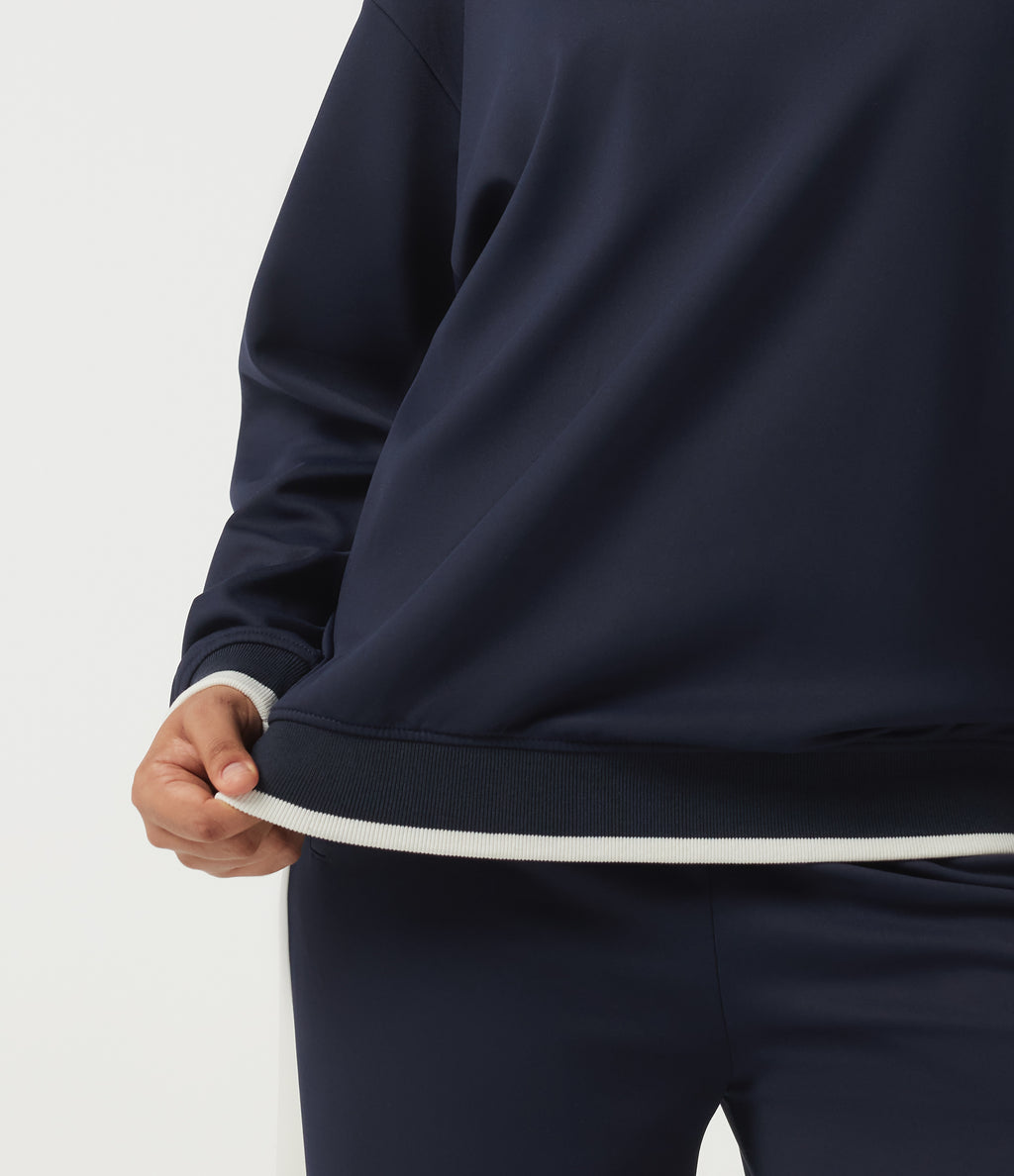 Mock Neck Long Sleeve Casual Pullover Sports Sweatshirt — Overture — view 6