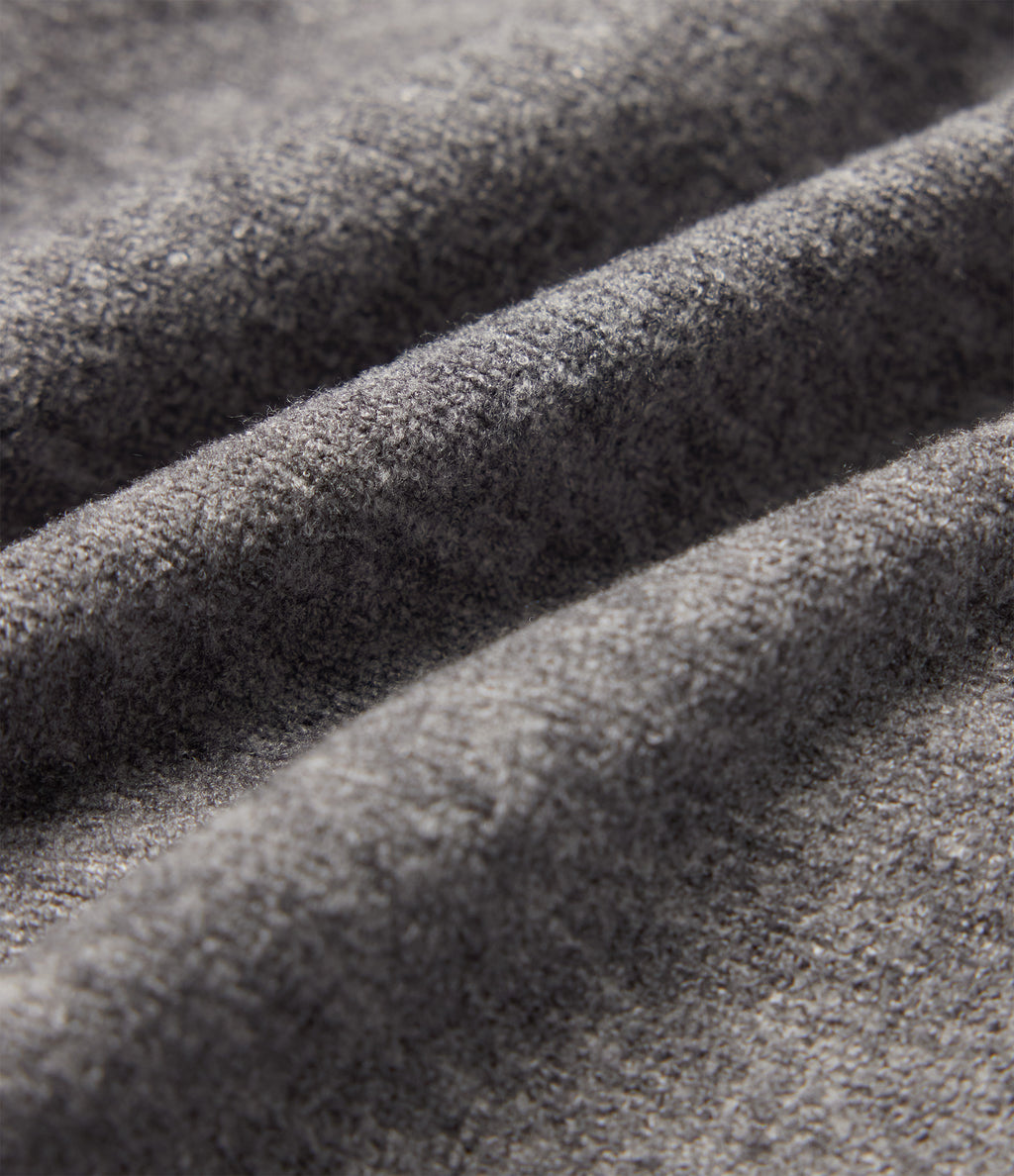 Hooded Long Sleeve Casual Pullover Sweatshirt with Pockets — Dark Mottled Grey — view 8