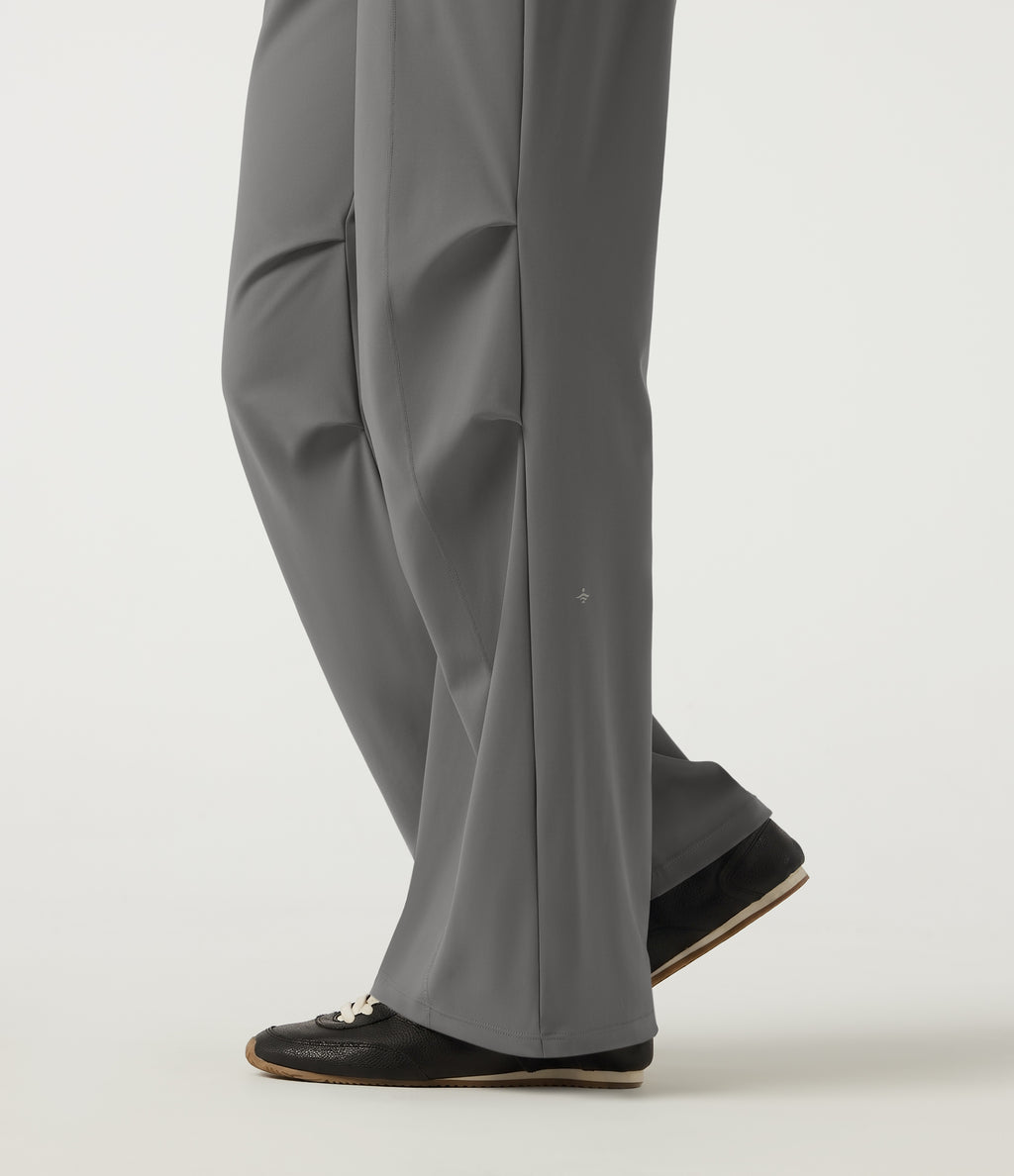 2.0 Pet Hair Resistant High Waisted Adjustable Hem Running Joggers with Pockets — Silent Storm — view 8