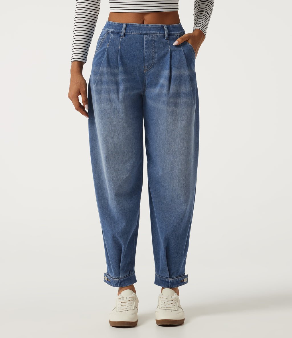 Mid Rise Casual Jeans with Pockets — Blue Jasper Denim — view 1