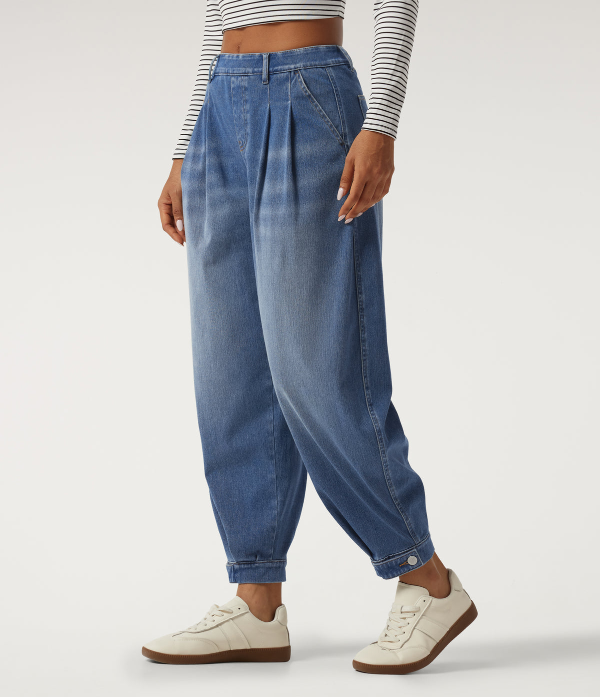 Mid Rise Casual Jeans with Pockets — Blue Jasper Denim — view 3
