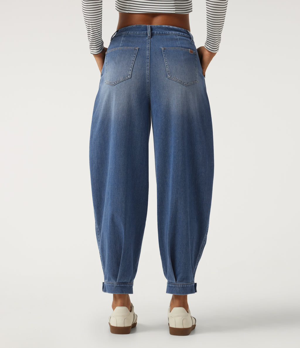 Mid Rise Casual Jeans with Pockets — Blue Jasper Denim — view 2