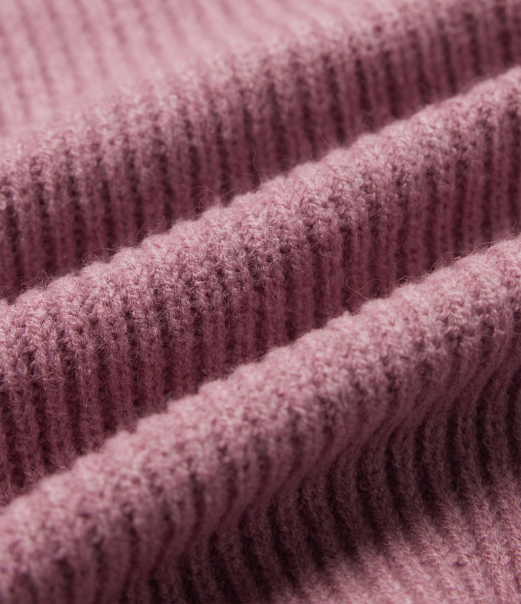Round Neck Puff Long Sleeve Casual Jumper — Foxglove — view 8
