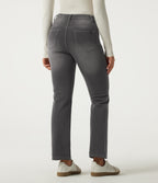 Mid Rise Bootcut Fleece Casual Cotton Jeans with Pockets — Iron Gate Denim — view 2